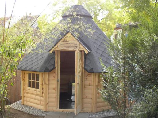 Saunahaus Außenbereich